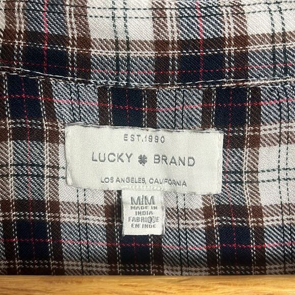 Lucky Brand plaid button up long sleeve shirt - Picture 3 of 6